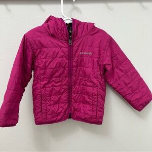 Columbia Double Trouble Toddler Fuchsia Puffer Jacket - 4T